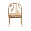 bali & pari Kobe Mid-Century Modern Natural Brown Finished Wood and Rattan Dining Chair - 3 of 4