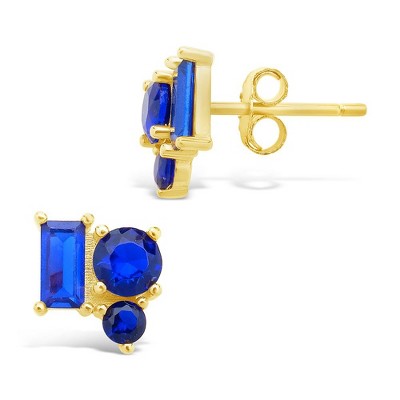 SHINE by Sterling Forever Sterling Silver CZ Cluster Studs