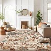 World Rug Gallery Beige Multi Vine Floral Indoor Area Rug - 2 of 4