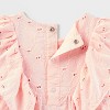 Baby Girls' Eyelet Bubble Romper - Cat & Jack™ Light Pink - 3 of 3