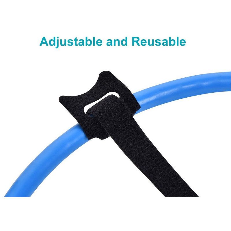 Monoprice Hook and Loop Fastening Cable Ties, 6in, 100 pcs/pack, Black, 3 of 7