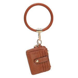 MKF Collection Jordyn Vegan Leather Bracelet Keychain with a Credit Card Holder by Mia K - 1 of 4
