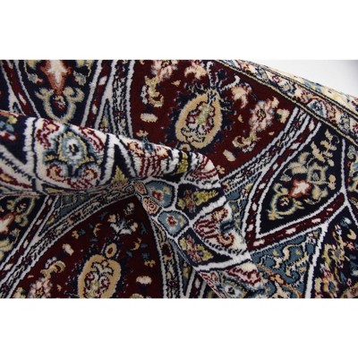 Navy Blue Medallion Synthetic 8' x 10' Area Rug