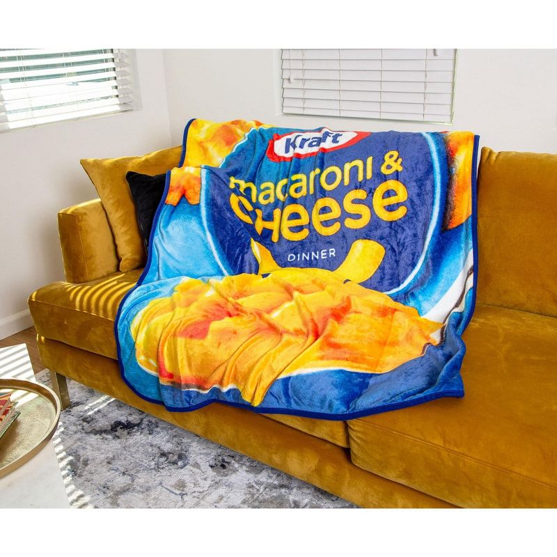 Toynk Kraft Macaroni and Cheese Fleece Throw Blanket | 45 x 60 Inches, 4 of 7