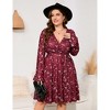 Women's Plus Size Boho Ruffle Dress – Ethereal Tiered Layers & Flowy Bell Sleeves for Garden Parties & Special Occasions - 2 of 4