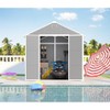 Resin Outdoor Storage Shed with Floor , Lockable Doors & Windows, All-Weather Tool House for Garden, Backyard, Lawn Mower Storage - 3 of 4