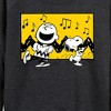 Women's - Peanuts - Charlie And Snoopy Dance Time Lightweight French Terry Wide Neck Long Sleeve Shirt - 2 of 4