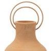Large Natural Terracotta Decorative Vase with Metal Handle - Foreside Home & Garden - 3 of 4