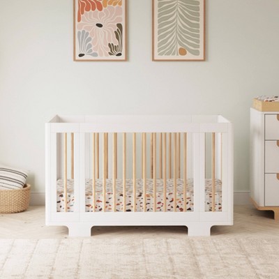 Yuzu White and Natural 8-in-1 Convertible Crib with All-Stages Conversion Kits