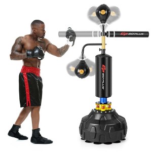 Costway Boxing Speed Trainer Freestanding Fillable 360° Spinning Bar Adjustable Height - 1 of 4