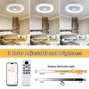 HUMHOLD 20" Ceiling Fans with Lights and Remote, Low Profile Ceiling Fan with 6 Wind Speed - 2 of 4
