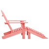 vidaXL Patio Adirondack Chair with Detachable Ottoman, Weather-Resistant Solid Fir Wood Construction, Ergonomic Design, Vibrant Pink - 3 of 4