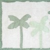 HomeRoots 32" Green And White Cotton Palm Trees Bath Rug - 4 of 4