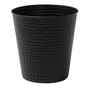 happimess Axel Modern Minimalist Hammered Steel 2-Gallon Wastebasket - 1 of 4
