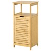 kleankin Bamboo Laundry Hamper Cabinet, Bathroom Storage Organizer with Tilt Out Laundry Basket for Dirty Clothes, Natural - 4 of 4