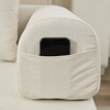 GDFStudio Clara Convertible Compressed Foam and Chenille Floor 79" Sofa Bed with Pillows - 4 of 4