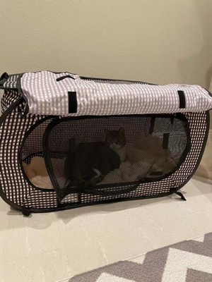 Tangkula Extra Large Portable Folding Cat Soft Crate W/ 4 Lockable Wheels Cat  Carrier : Target