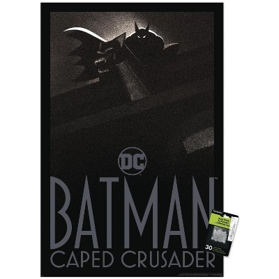 Trends International DC Batman: Caped Crusader - Shadows Unframed Wall Poster Print Clear Push Pins Bundle 22.375" x 34"