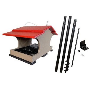 JCS Wildlife Large Poly Hopper Bird Feeder  - Mounting Pole Bundles Available! - 1 of 4