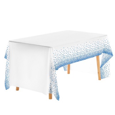 Unique Bargains Disposable Plastic Rectangle Printed Gold Domes Dining Parties Table Covers 6 Pcs