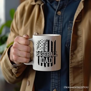 Baseball Dad Mug, Patriotic Gift for Sports Fathers| OrnamentallyYou - 1 of 4