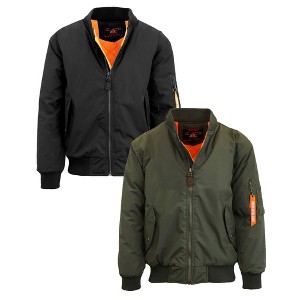 Spire By Galaxy Men's Heavyweight MA-1 Bomber Flight Jacket-2 Pack - 1 of 3