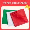 Joyfy 72/180 Sheets Glitter Tissue Paper, 20"x20" Red Green White Christmas Wrapping Paper for Gift Wrapping Supplies DIY Wrap Craft Decorations - 3 of 4