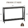 2-Tier Console Table, with Storage Narrow Sofa Table with V Design, 43" Industrial Console Table for Hallway Entryway Living Room - 2 of 4