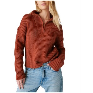 Lucky Brand Womens Half Zip Knit Pullover Sweater - 1 of 1