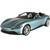 Ferrari Roma Spider (Open Roof) Celeste Tevere Blue Metallic with DISPLAY CASE Limited Edition to 180 pcs 1/18 Model Car by BBR - 2 of 4