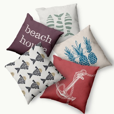 Nautical toss clearance pillows