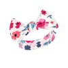 Touched by Nature Baby Girl Organic Cotton Swaddle Blanket and Headband or Cap, Garden Floral, One Size - 4 of 4
