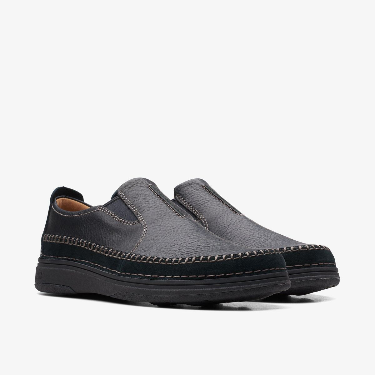 Clarks Mens Nature 5 Walk Black Combi Shoes - thumbnail 4