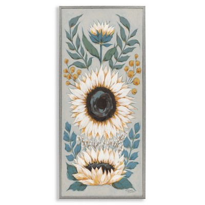 Stupell Industries Country Sunflower Blossoms Botanicals, 13" x 30"