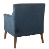 Davis Mid-Century Accent Chair Navy Velvet - HomePop: Modern Striped Upholstery, Plywood & Hardwood Frame - image 4 of 4