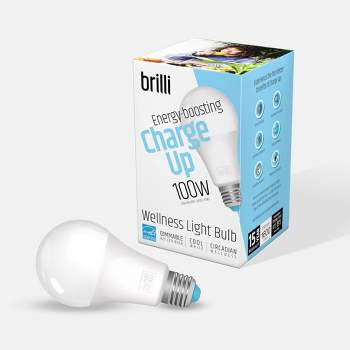 Brilli A21 100W Charge Up Energy-Boosting Dimmable LED Light Bulb White