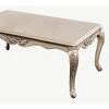 Sapphtopaz 53" Elegant Coffee Table with Curved Legs Rectangle Wood Dining Table with Carved Details Home Decor Coffee Bar for Living Room - 2 of 4