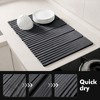 Grey Foldable Diatomite Drying Mat, 23.6x15.4 Inch Quick-Dry Absorbent Pad for Countertop Dishes, Bottles & Utensils - 4 of 4