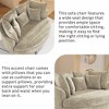Mlmh & Kngwa 70.1" W Oversized Modern Chenille Sofa Chair, Upholstered Accent Barrel Chair With Pillows - 3 of 4