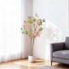 5Ft Artificial Trees Tall Fake Plant in White Planter Pot Faux Bougainvillea Faux Tree for Living Room Indoor Home Decor Front Porch Office Decor - 2 of 4