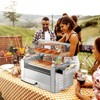 Winado 7 Rollers 1,200W 110V 18 Hot Dog Roller Grill with Cover and Bun Warmer - 4 of 4