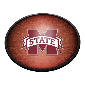 College Football Pigskin Design Oval Slimline Lighted Wall Sign - 1 of 4