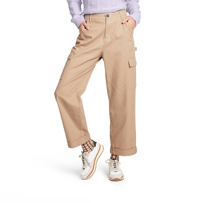 Women's Mid-Rise Straight Leg Pocket Pants - Sandy Liang x Target Khaki 0