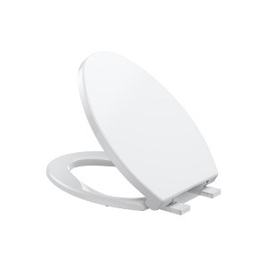 COZONY 19 Inch Elongated Toilet Seat - Soft Close Lid Quick-Release, Quick-Attach Hardware & Grip-Tight Bumpers, Easy Install & Clean White - 1 of 4
