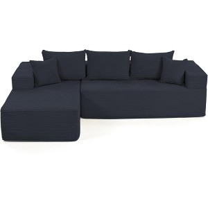 Bosmiller Modular Sectional Sofa with L-Shape Chaise, Corduroy Boneless Couches for Living Room, No Assembly - 1 of 4