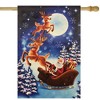 Northlight Santa and Reindeer Sleigh Ride Outdoor House Flag 28" x 40" - 2 of 3