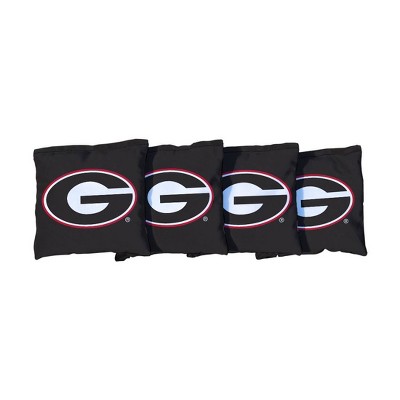 NCAA Georgia Bulldogs Corn-Filled Cornhole Bags Black - 4pk