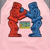 Girls' - Rock 'Em Sock 'Em Robots - Rock 'Em Robots Shirt Tail Raglan Graphic T-shirt - 2 of 3