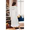 ADR Women's Soft Plush Sweatshirt Robe, Long Hooded Fleece Loungewear - image 3 of 4