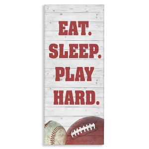 Stupell Industries Eat Sleep Play Hard Sports, 13" x 30" - 1 of 4